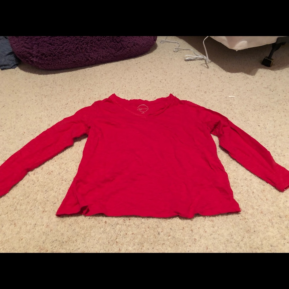 long sleeve v neck